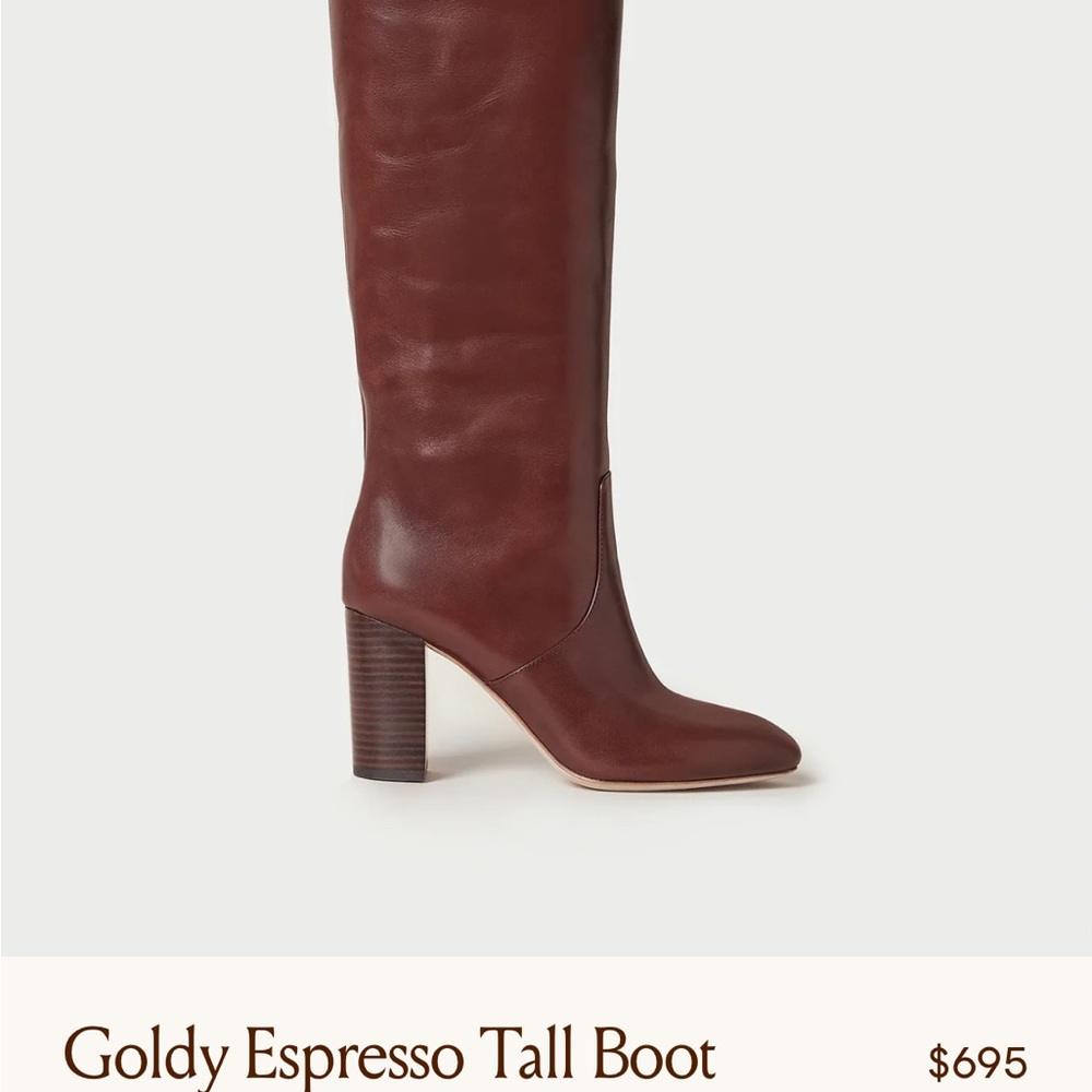 Loeffler Randall Goldy Espresso Heeled Boots - Brown